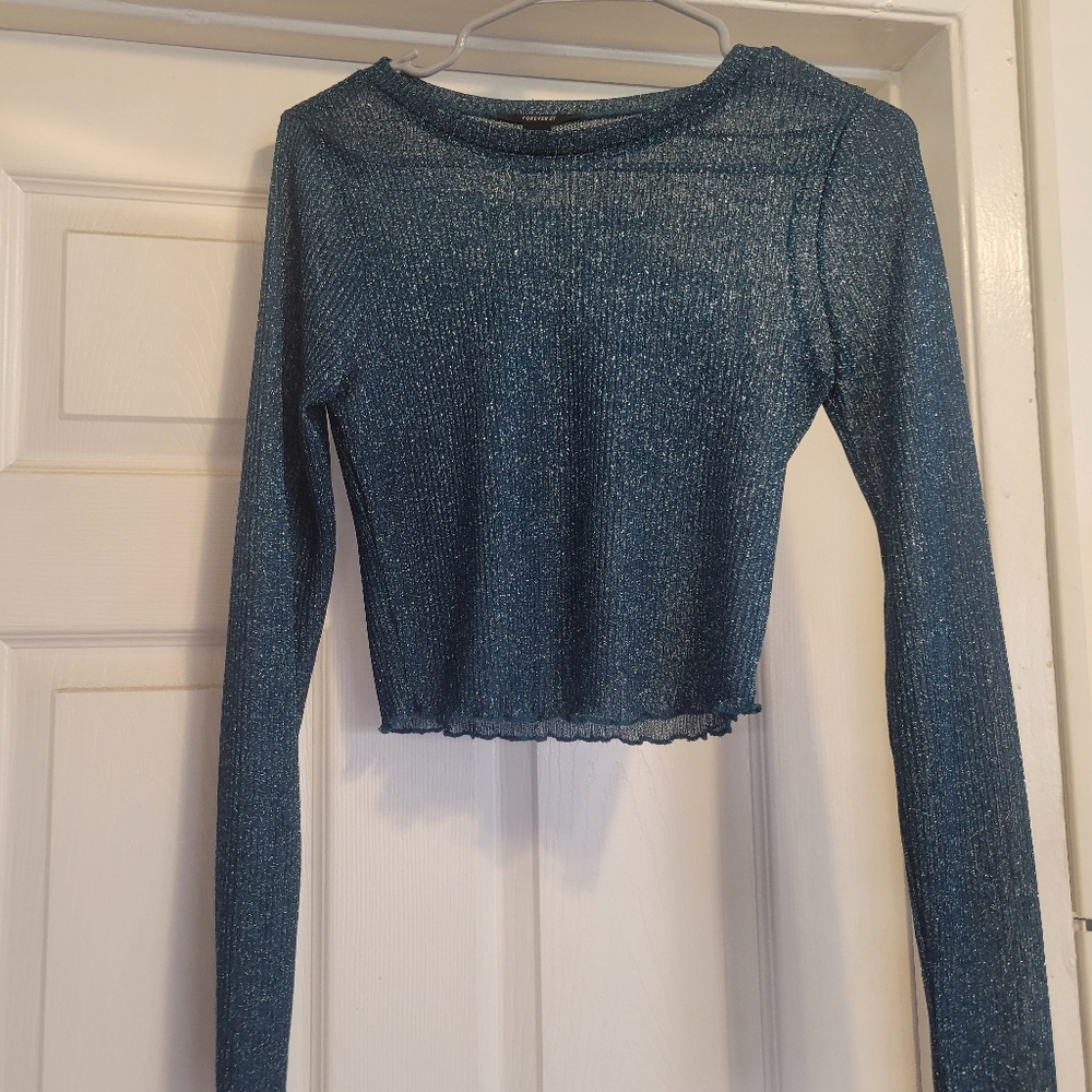 Jade sparkle half shirt